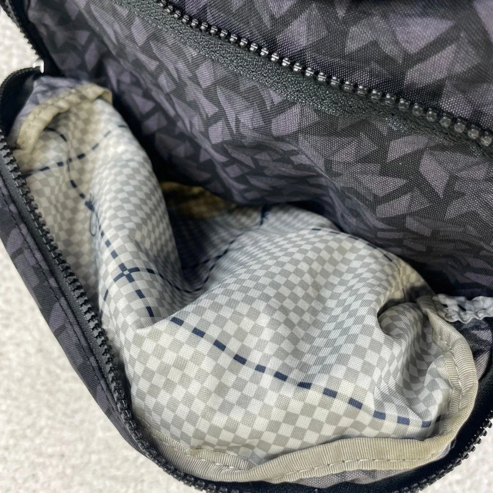 Kipling Seoul Geometric Print Backpack Womens OS Gray Travel School Monkey Charm